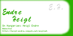 endre heigl business card